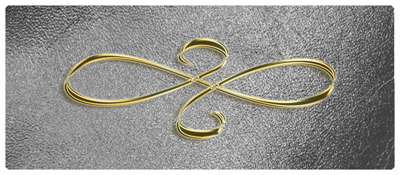 DNSEMP-L-601-GD-SH-SL Gold Scroll Shimmer Silver